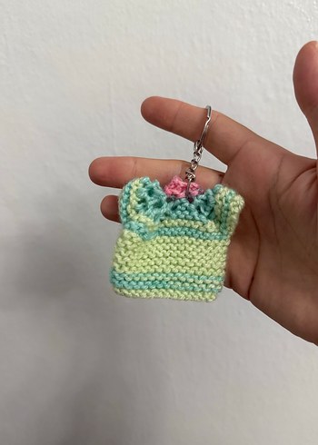 Diğer Örgü Bohem Anahtarlık Pastel Renkli