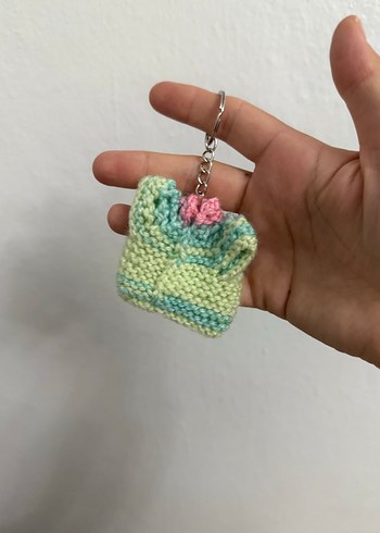Örgü Bohem Anahtarlık Pastel Renkli