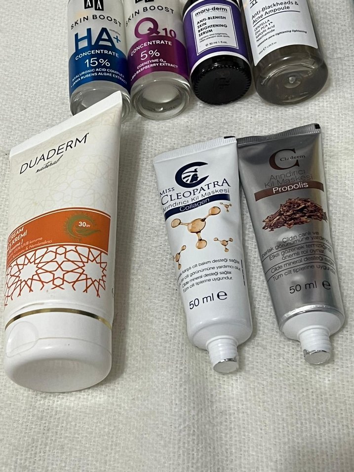 Güneş kremi, cilt bakım serum, kil maskesi - Görsel 3