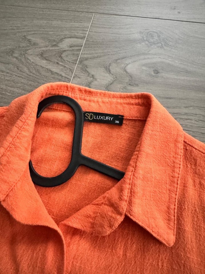 Kadın keten gömlek - Görsel 3