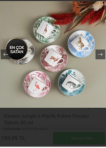Karaca Jungle 6?lı Kahve Fincanı