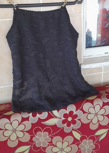 Woombie Kadın Siyah Mini Straplez Ruffled Tank Top