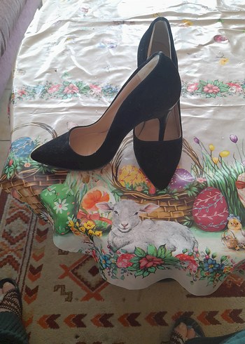 Nazan Çakır Klasik Siyah Tokalı Stiletto Topuklu Kadın Ayakkabı
