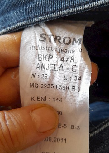 34 Beden mavi Renk Rahat Kesim Mavi Denim Kadın Pantolon