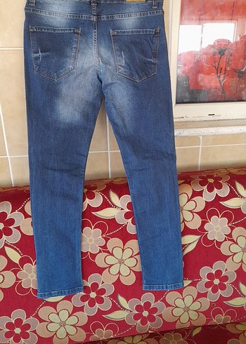 Krıste Bell Kadın Renkli Bağlamalı Desenli Fermuarlı Denim Pantolon