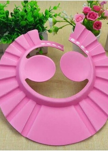 Beden Bebek Banyo Şapkası Kulaklıklı mavi ve pembe renk