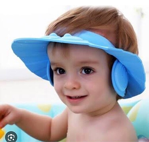 Diğer Bebek Banyo Şapkası Kulaklıklı mavi ve pembe renk