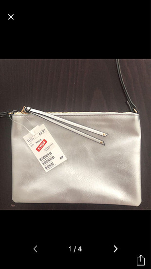 HM marka gümüş günlük çanta 