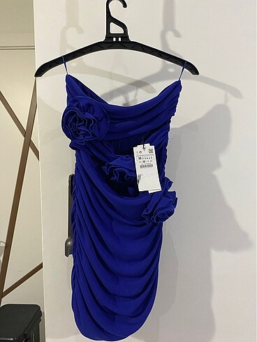 Zara Zara Saks mavisi yeni etiketli 38 beden elbise