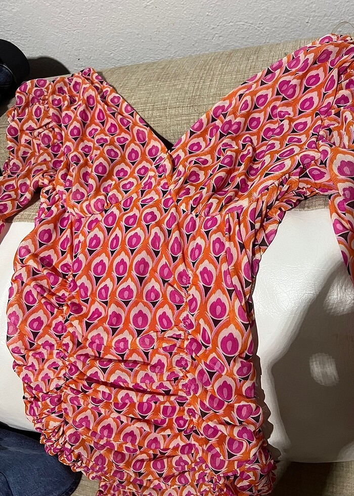 Mini Desenli Elbise - Görsel 4