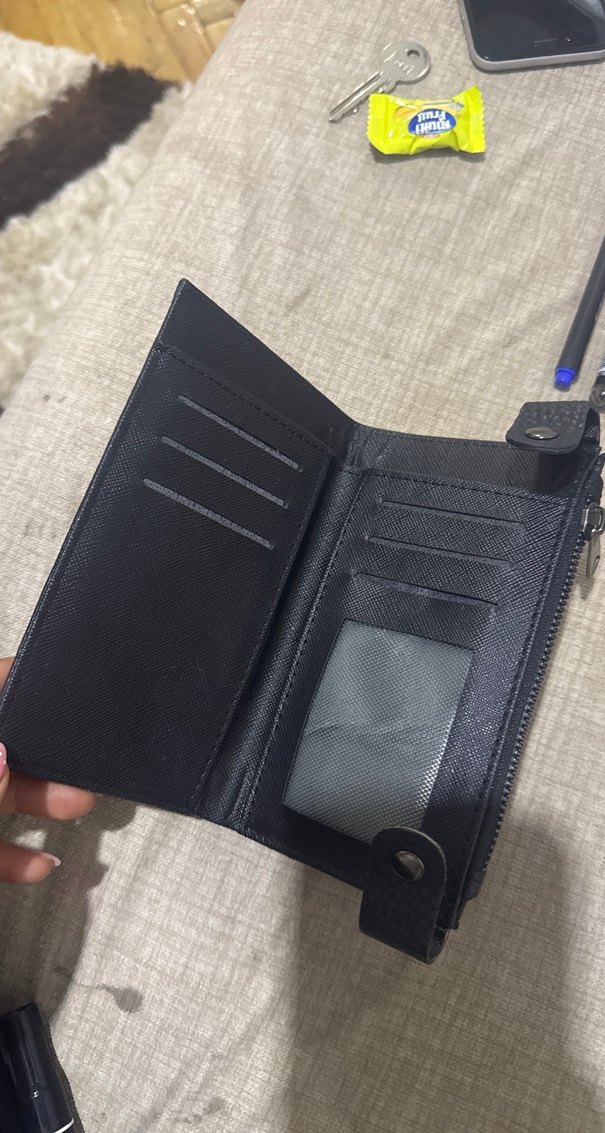 Kadın Siyah Fermuarlı Cüzdan - Görsel 3