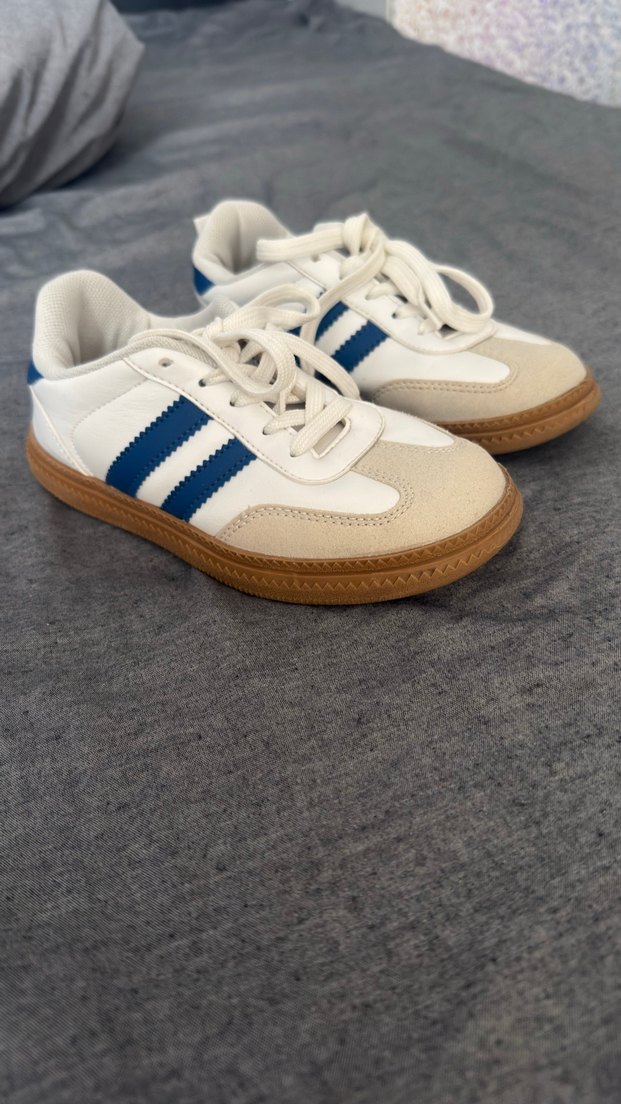 Beyaz Mavi Çizgili erkek çocuk Spor Ayakkabı - Görsel 2