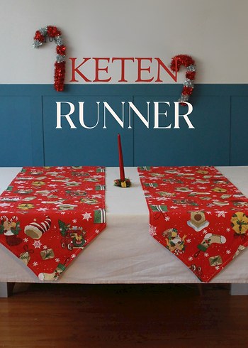 Yılbaşı Özel Dikim Keten Runner