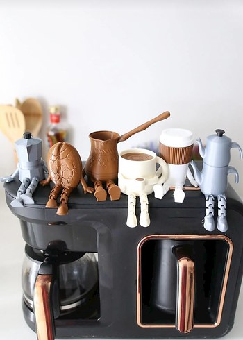 6lı Ayaklı Çaydanlık & Moka Pot Süs Seti