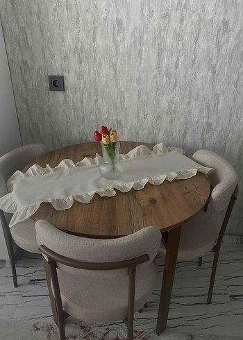 Beden Fırfırlı Keten Runner 40x110 cm