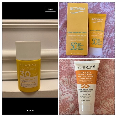 Clarins biotherm licape güneş kremi (toptan/toplam fiyat)