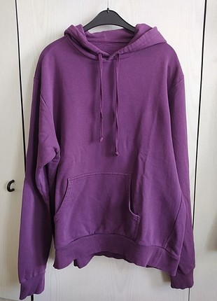 Mavi Kapüşonlu Sweatshirt 
