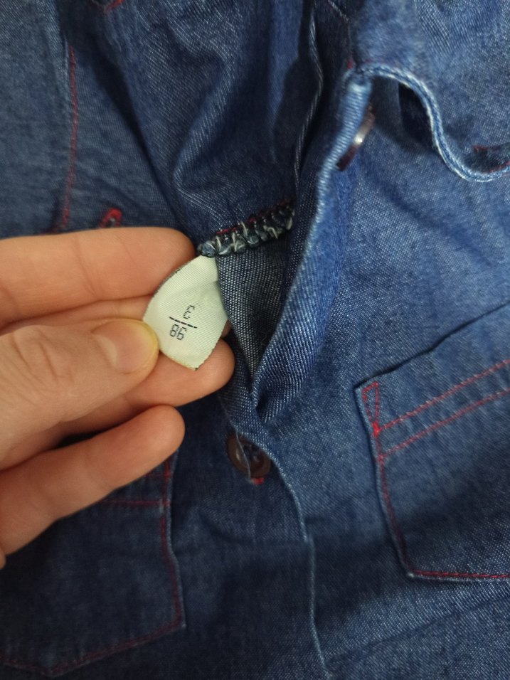 Nakışlı Düğmeli kız çocuk Kot Gömlek - Görsel 3