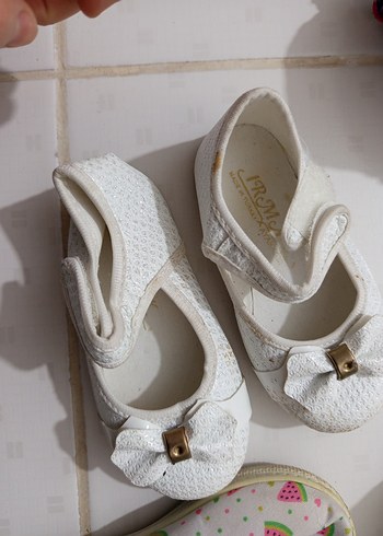 Kız Çocuk Beyaz Dantelli Babet Ayakkabı - Görsel 2