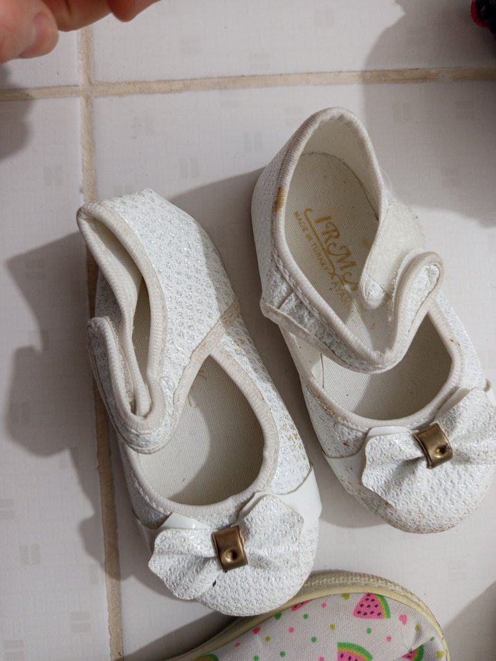 Kız Çocuk Beyaz Dantelli Babet Ayakkabı - Görsel 2