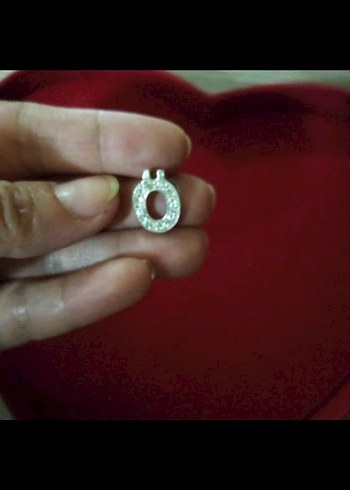 925 ayar hakiki gümüş ö harfi kolye ucu - Görsel 3