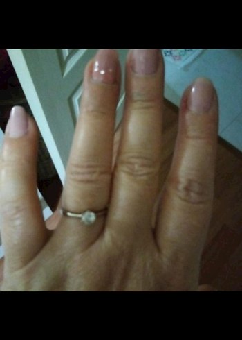 925 ayar hakiki gümüş tek taş yüzük - Görsel 3