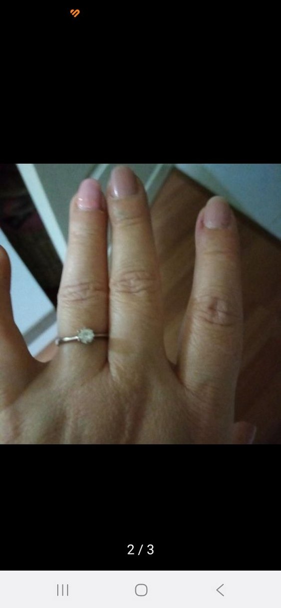 925 ayar hakiki gümüş tek taş yüzük - Görsel 2