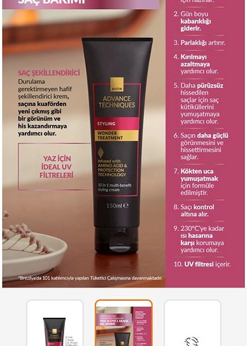 Avon Advance Techniques Saç Şekillendirici Krem 150 ml - Görsel 5