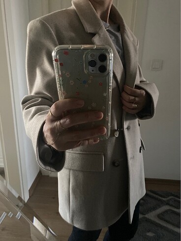 m Beden ten rengi Renk Manuka kaşe Blazer