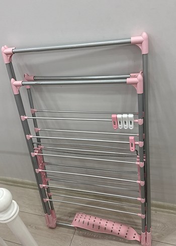 English Home Pembe ve Gri Çok Katmanlı Kıyafet Kurutmalık