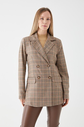 Ekose Blazer Ceket