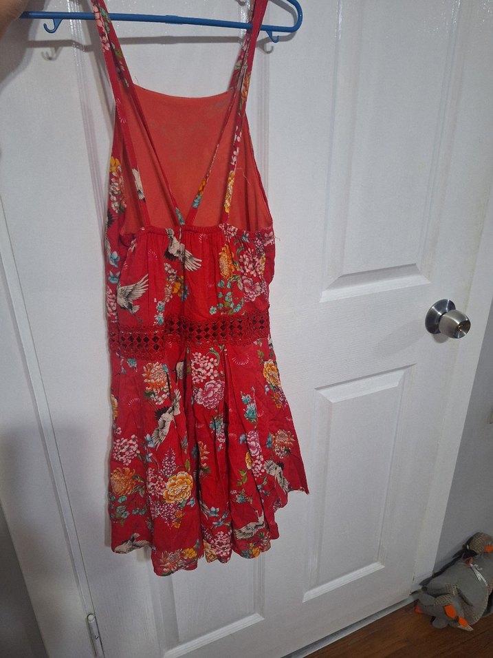 Renkli Çiçekli Bohem Midi Tulum - Görsel 3