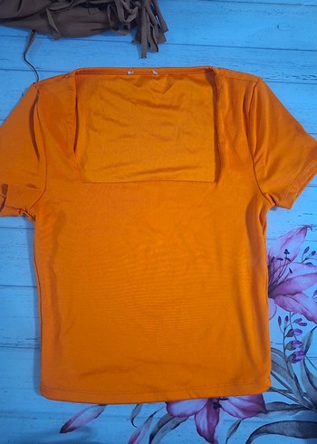 Turuncu Mini Kadın Tişört - Görsel 2