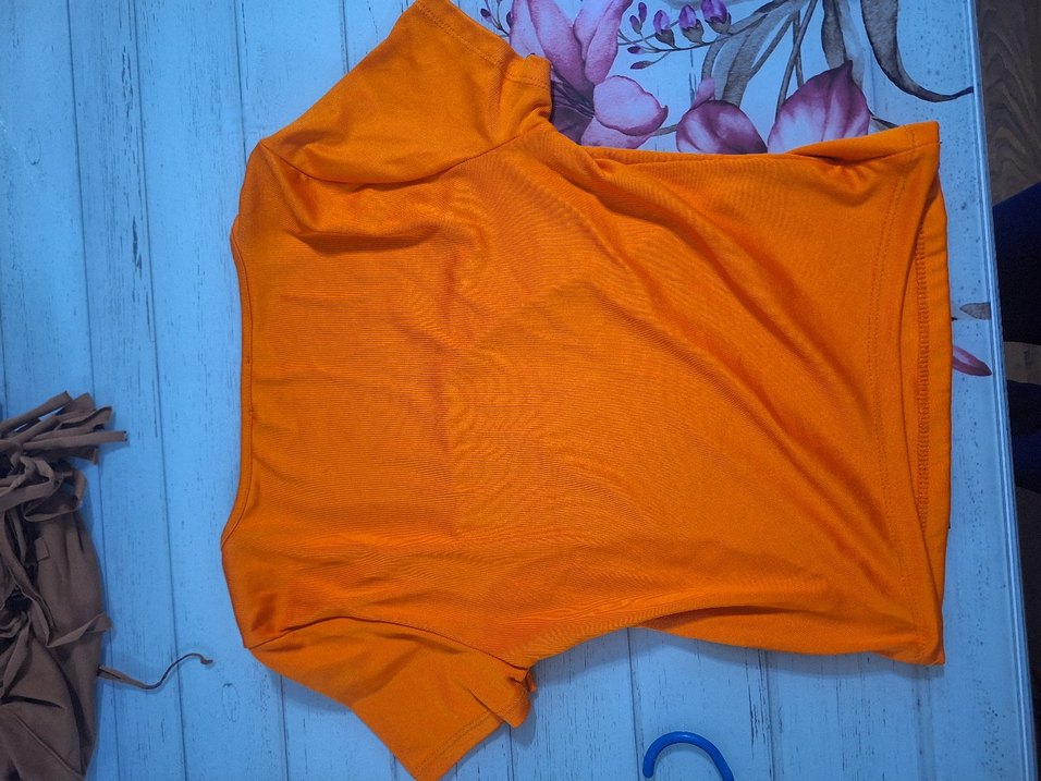 Turuncu Mini Kadın Tişört - Görsel 3