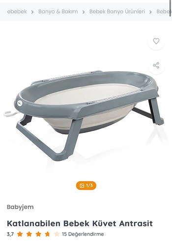 Beden Renk Katlanabilir Bebek Banyo Küveti