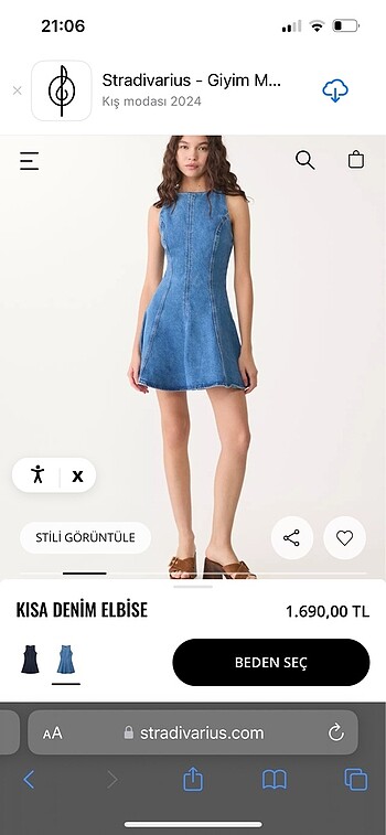 Stradivarius Denim Elbise