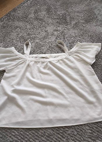 Beyaz Omuzdan Askılı Bluz - Görsel 6