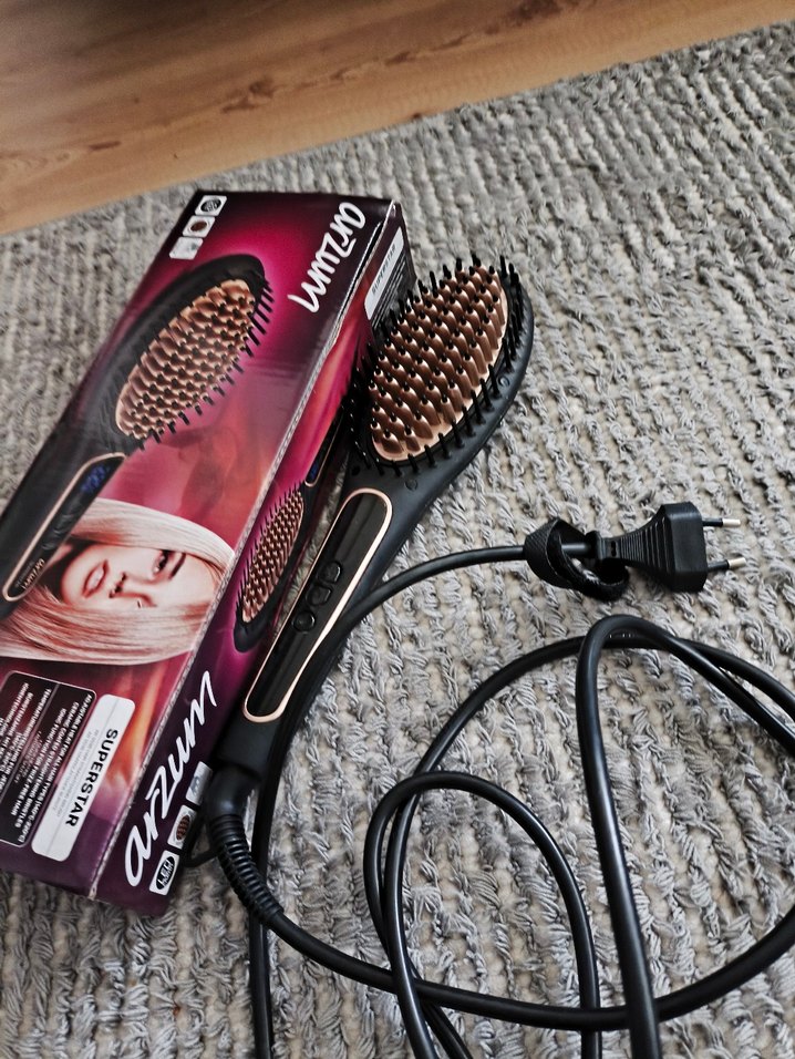 Kahverengi SUPERSTA Saç Düzleştirici Fırça - Görsel 3