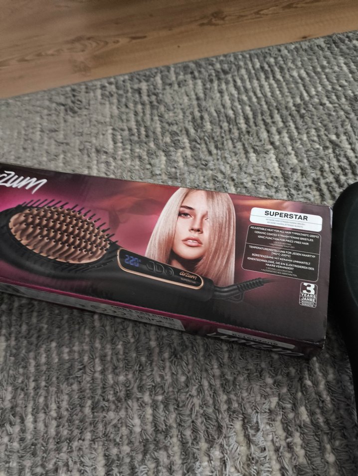 Kahverengi SUPERSTA Saç Düzleştirici Fırça - Görsel 5