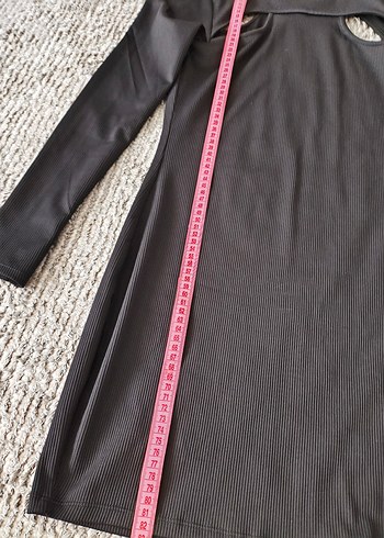 Uzun Kollu Siyah Gotik günlük Elbise - Görsel 3