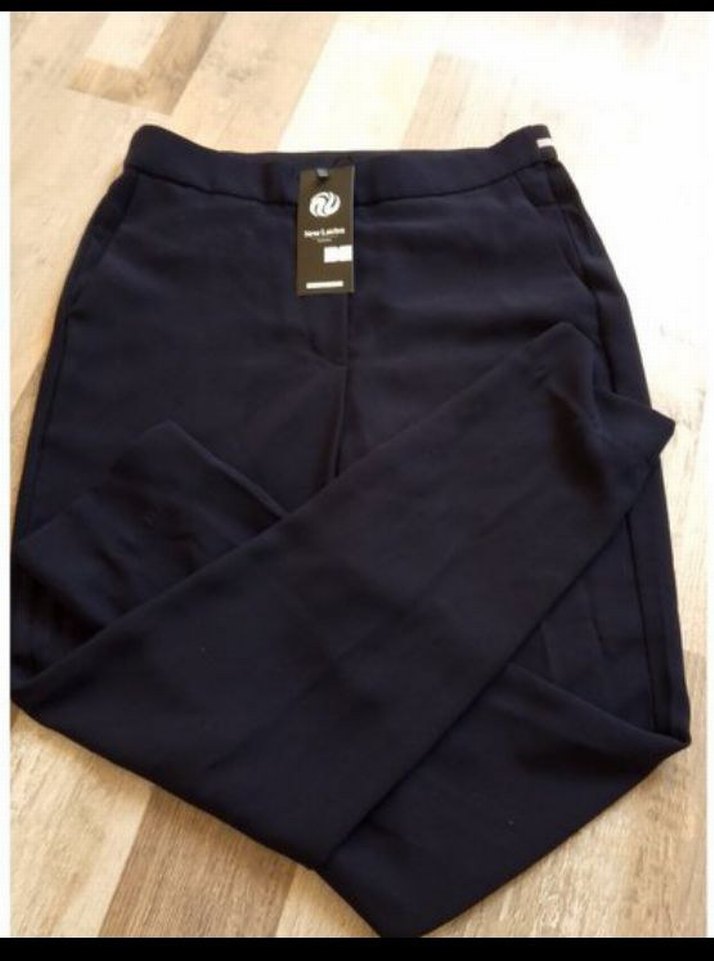 SIFIR YENİ ETİKETLİ Lacivert Kadın Kumaş Pantolon - Görsel 3