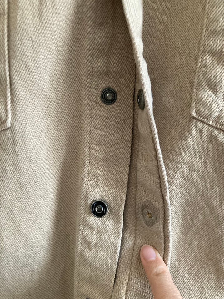 Bej Düğmeli erkek kot ceket - Görsel 2