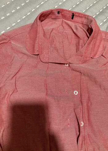 Bordo Kadın Keten Gömlek shefame marka - Görsel 2