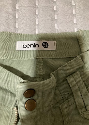 Düğmeli Kadın Keten Kumaş Pantolon benin marka - Görsel 2