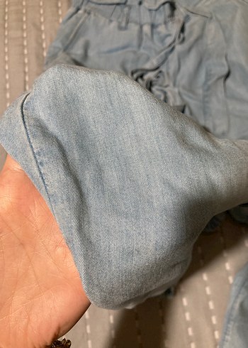 Kadın Mavi Kot Bol Kesim Pantolon - Görsel 3