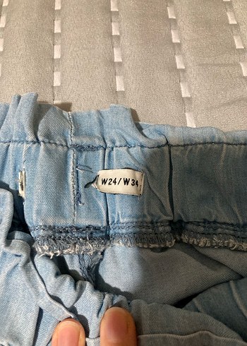 Kadın Mavi Kot Bol Kesim Pantolon - Görsel 2