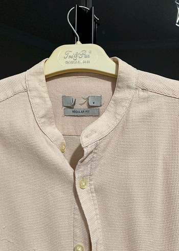 Erkek Keten Düğmeli Kısa Kollu Gömlek - Görsel 2