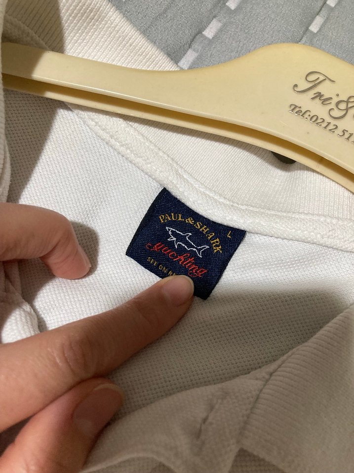 Erkek Beyaz Pamuklu Polo Yaka Tişört - Görsel 2