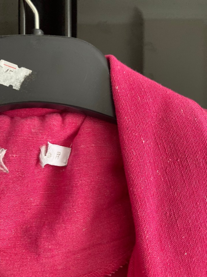 Düğmeli Pembe Midi Kadın Blazer - Görsel 2