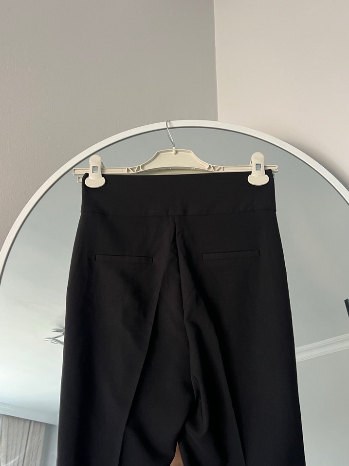 Siyah  Kadın Kumaş Pantolon - Görsel 3